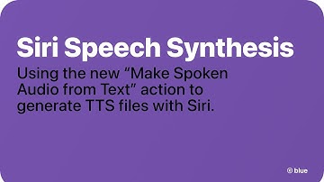 Siri Speech Synthesis Shortcut Real Time Demo