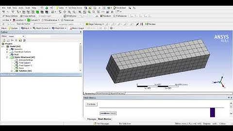 Tutorial Ansys Workbench | check element quality | Change Meshing Method (Multizone,Hexahedrons)