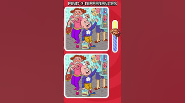 find 3 differences! 👀🤔😱 #shorts #youtubeshorts