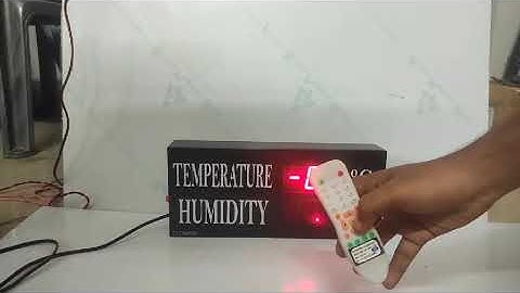 Temperature and Humidity Settings Video II How to operate Temperature Display