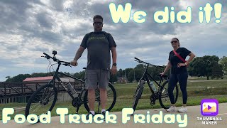 Riding bikes to lunch - Trek Verve 1 and Verve 2 - Food Truck Fridays
