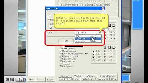 GeoVision Main System   GeneralSetting Password Setup