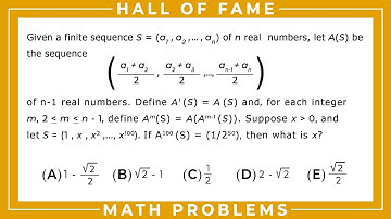 Hall of Fame, Math Contest Problems, Video 38