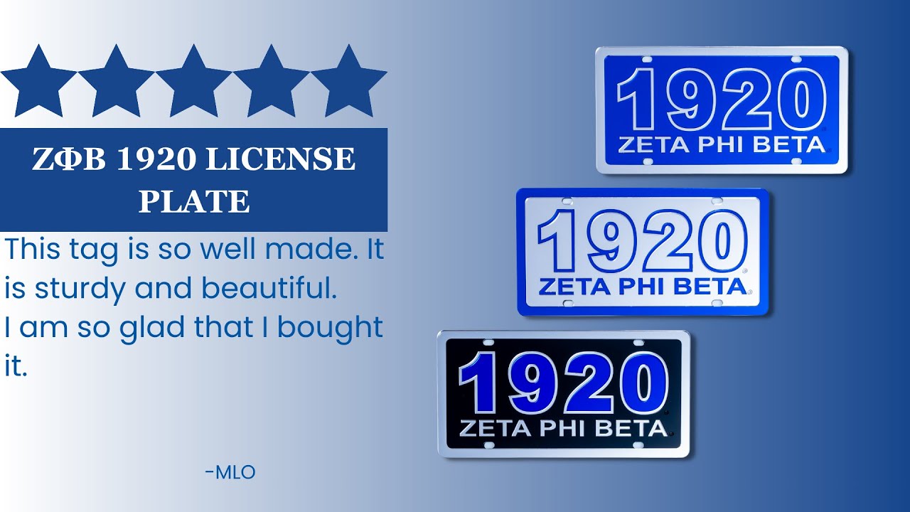 Zeta Phi Beta ΖΦΒ 1920 with Zeta Phi Beta Laser Engraved Mirrored Acry