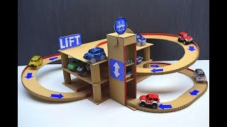 How to make a car track with lift and with Parking of cardboard screenshot 2