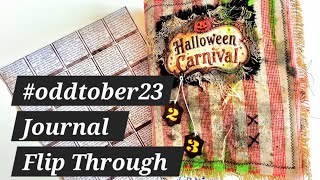 Final flip through of my #oddtober23 Creepy Carnival journal.