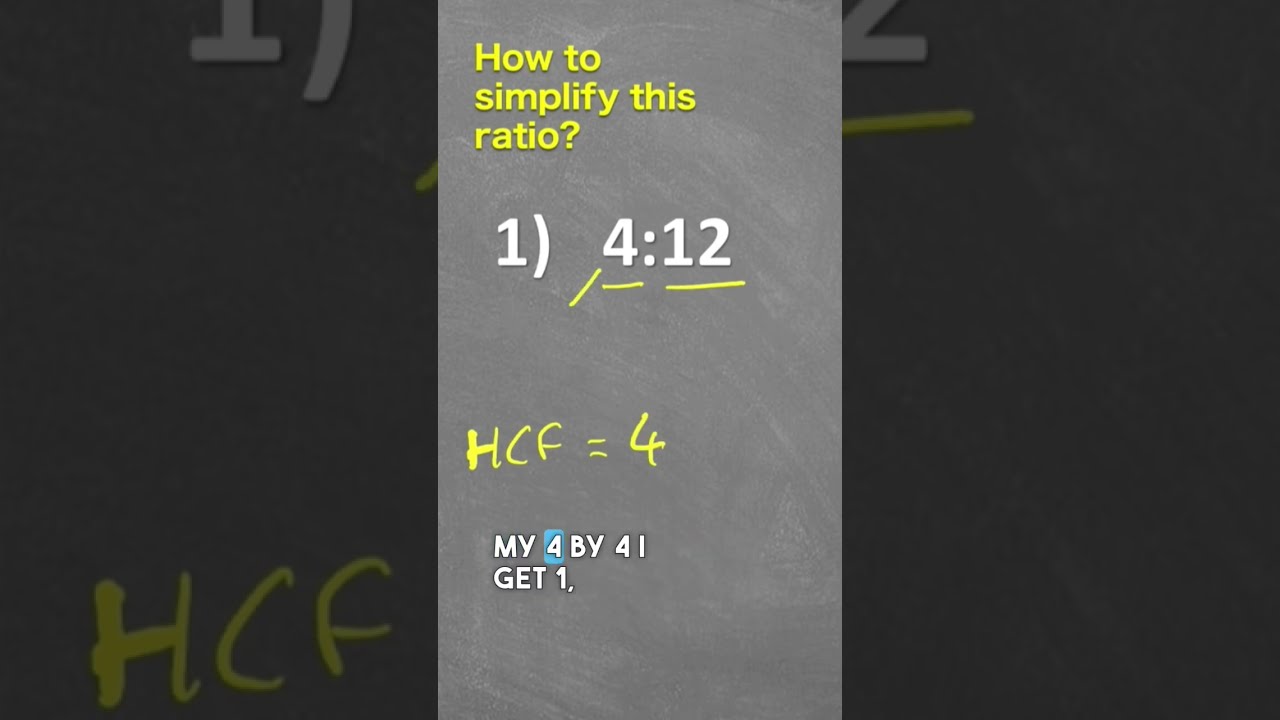 How To Simplify Ratios Ratio Simplifyratio Howto Maths