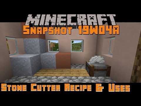 minecraft-1.14-snapshot-19w04a-stone-cutter-recipe-&-uses!