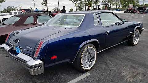 76 Cutlass Supreme on 17x9 inch 100 spokes and Vogue Tyres