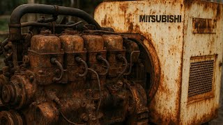 : Complete Restoration of a Rusted Mitsubishi Generator and Three-Cylinder Engine