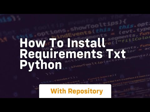 how to install requirements txt python - YouTube