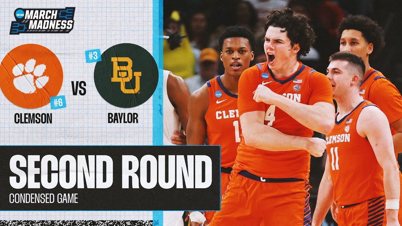 Clemson basketball vs Baylor in NCAA Tournament March Madness ...