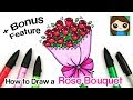 15+ Best New Simple Easy Bouquet Of Flowers Drawing
