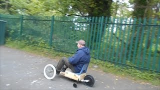 How to make a cheap electric go kart easily using "scrap /recycled" materials. Scrap wood and old buckled hub wheel etc. check ...