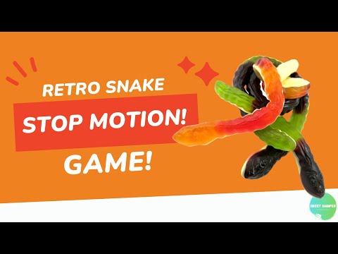 Retro Snake Game Stop Motion Animation with Sweets & Candy!