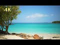 【4K】Beautiful Secret Beach with Soothing Waves | Nature Sounds | White Noise for Study