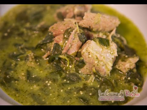Carne de cerdo en salsa verde con verdolagas - Receta fácil