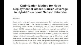 Optimization Method for Node Deployment of Closed Barrier Coverage in Hybrid Directional Sensor Netw