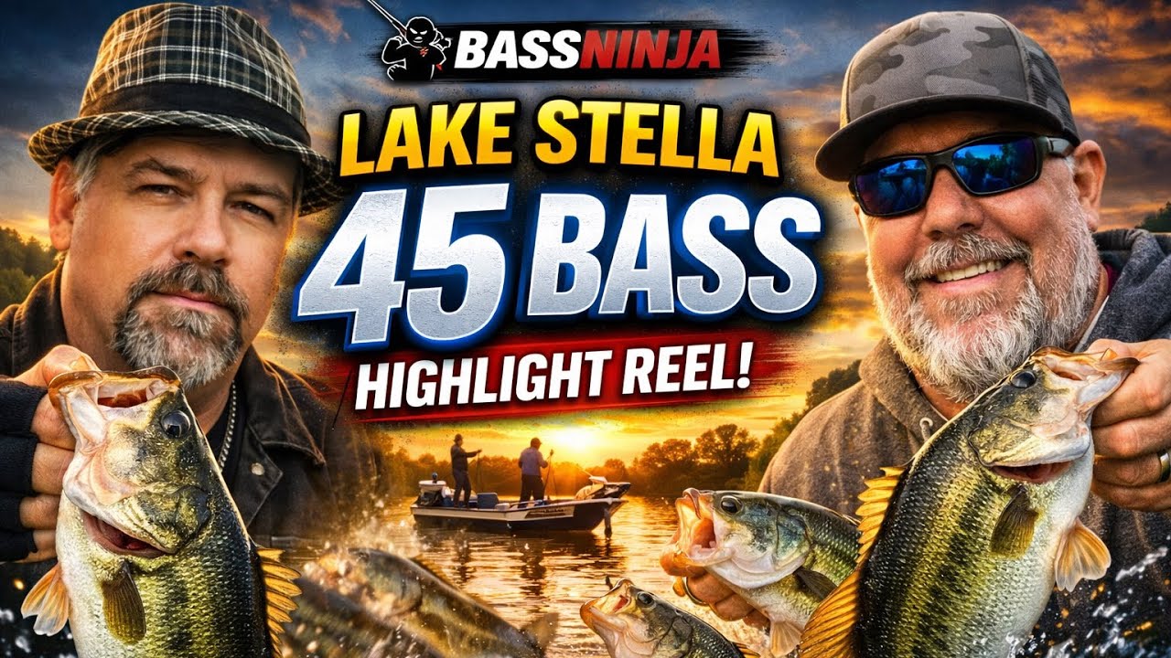 Record Breaking Day at Lake Stella! (45 Bass Caught -Highlight Reel) Record Breaking Day at Lake Stella! (45 Bass Caught -Highlight Reel)