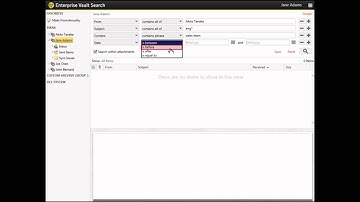 Enterprise Vault 11.0.1 - Using the Enterprise Vault Search advanced s...