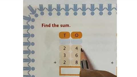Maths grade 2 adding three two digit numbers