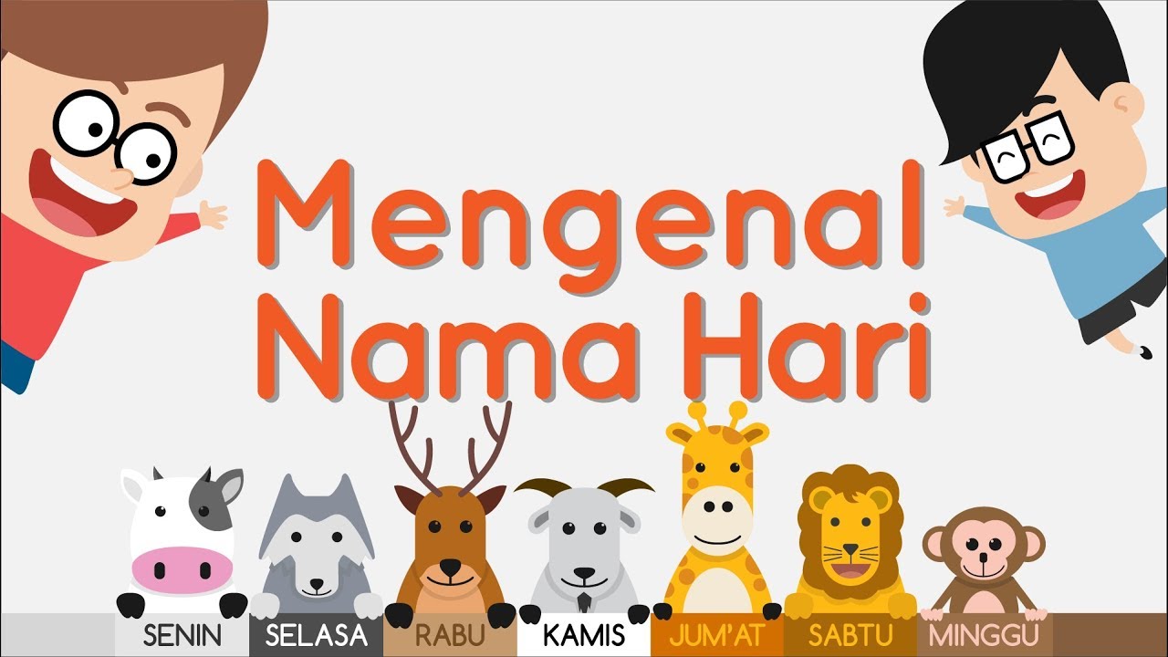 Belajar Nama  Hari Bahasa  Inggris dan Indonesia  Eza dan 