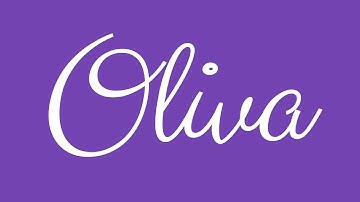 Learn how to Write the Name Oliva Signature Style in Cursive Writing