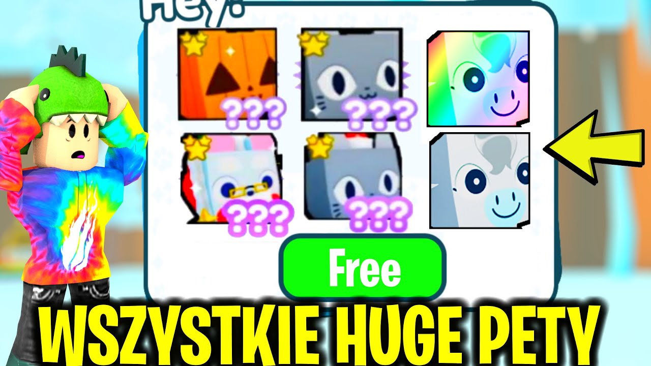 Ile Kosztują Pety W Pet Simulator X ZDOBYWAM WSZYSTKIE HUGE PETY W PET SIMULATOR X! JAK ZDOBYĆ WSZYSTKIE