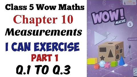 I Can Exercise Chapter 10 Class 5 Wow Maths