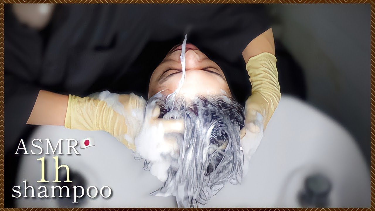 [ASMR] Супер удовольствие. Высокоскоростной шампунь с резиновыми перчатками со звуком 3D