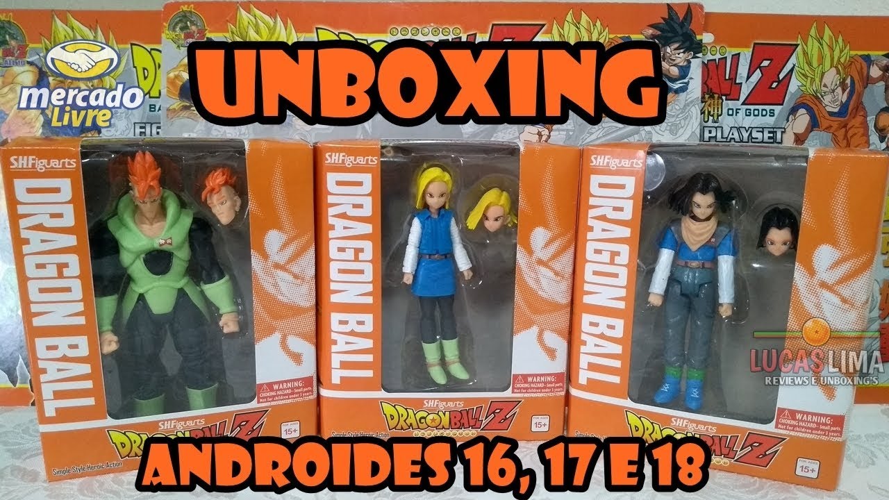 Conjunto de Figuras de Ação Dragon Ball: Androids 17, 18, 19 e 20 - Ed