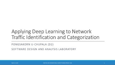 Applying Deep Learning to Network Traffic Identification and Categorization