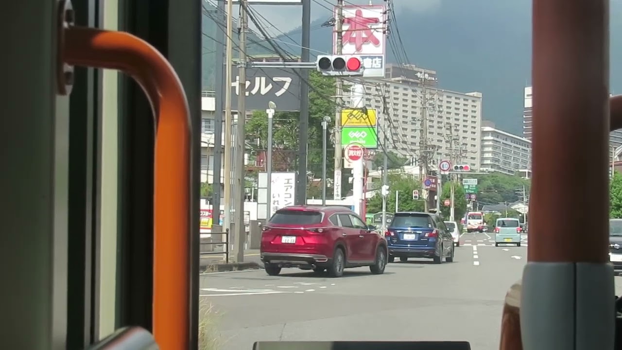 亀の井バス954　別府駅西口⇒扇山団地　前面展望動画