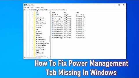 How To Fix Power Management Tab Missing In Windows
