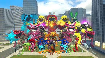 ALL MECHATITAN SMILING CRITTERS FAMILY VS ALL POPPY PLAYTIME CHAPTER 4 In Garry