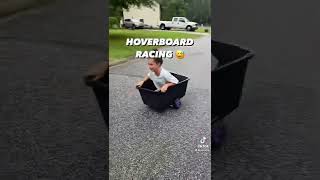 HOVERBOARD RACING. 😅😅 #shorts