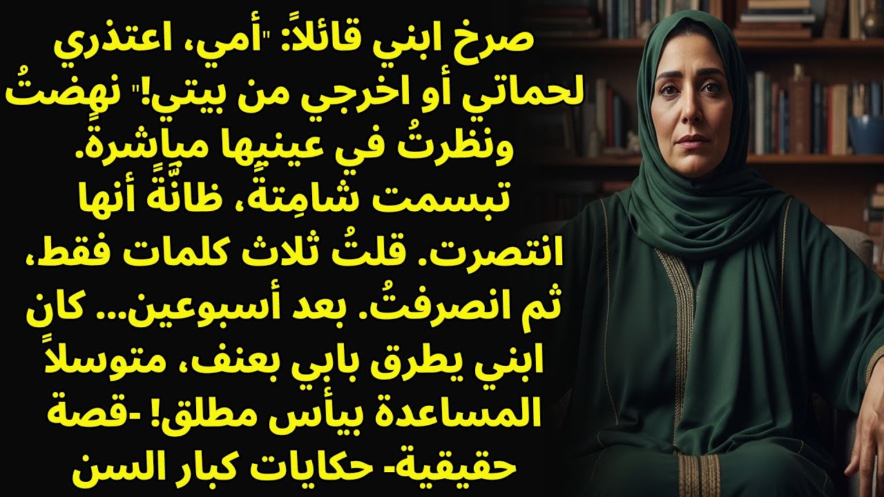 ابني صرخ اعتذر لها أو اخرج! لم يتوقع ردي الصادم.