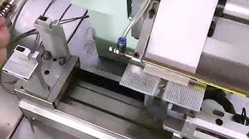 folding labeling machine semi automatic wire cables flag type labeller