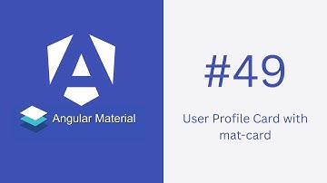 User Profile Card with mat-card