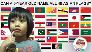 Can A 5-Year Old Name All 49 Asian Flags?