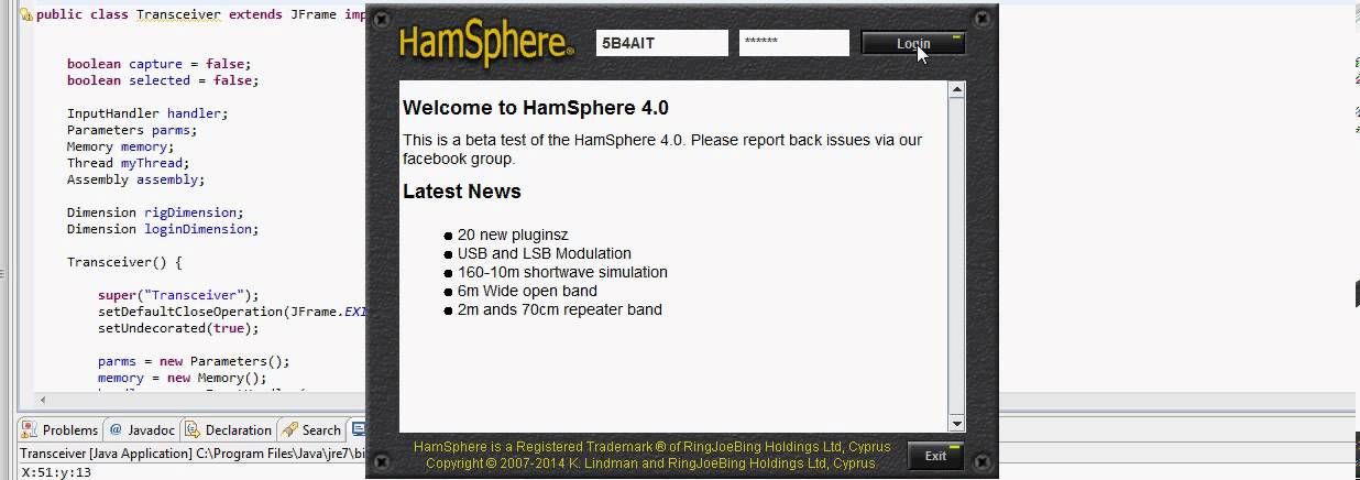 HamSphere 4.0 Transceiver alive