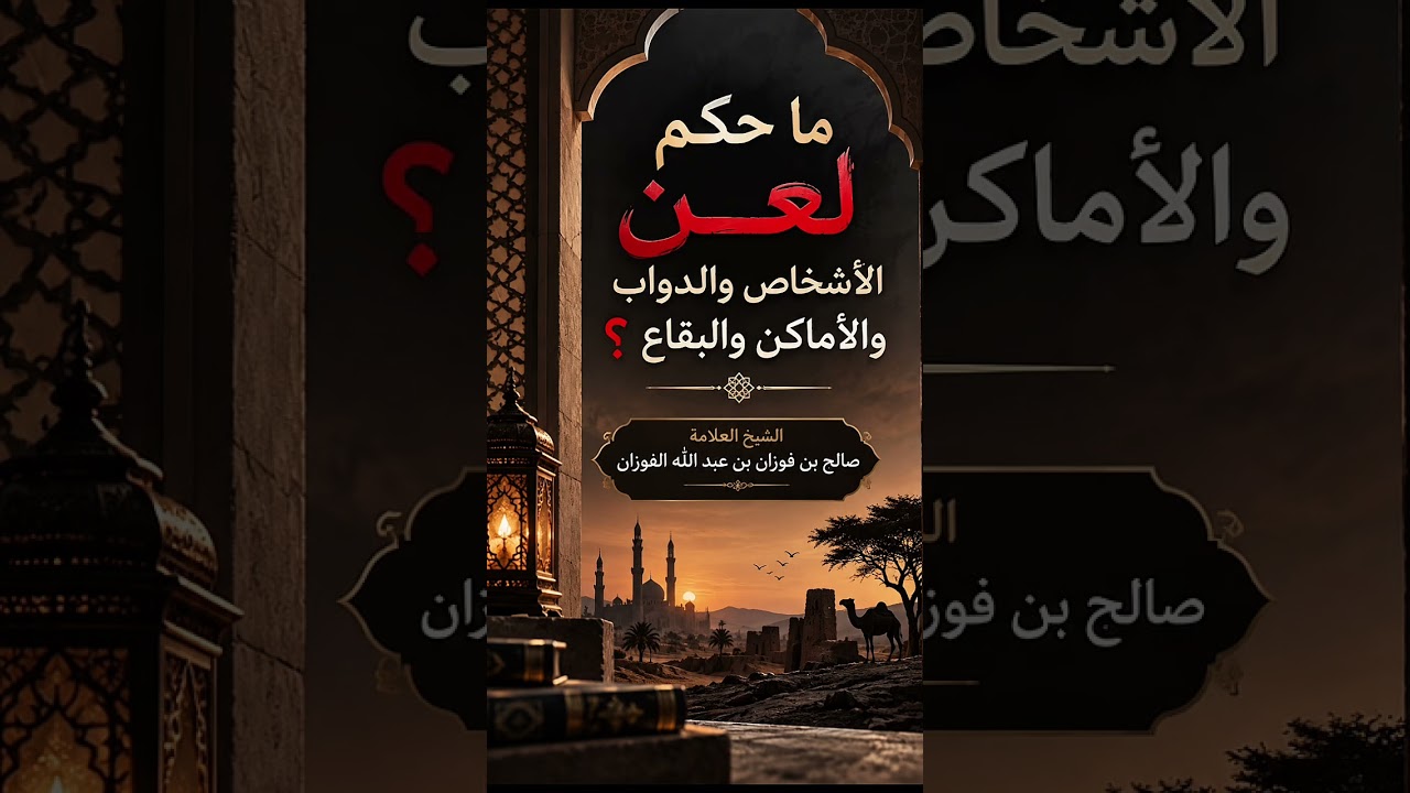 ما حكم لعن الأشخاص والدواب والأماكن والبقاع ؟ الشيخ العلامة صالح بن فوزان بن عبد الله الفوزان .