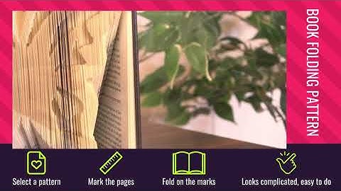 Book folding patterns from foldedbookart.com