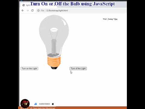 Turn On or Off the Bulb using JavaScript | Prof.Antony Vijay #shorts ...