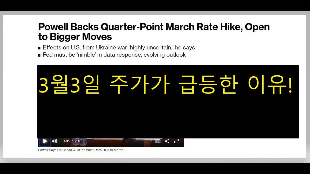 알비더블유 상장 Update 주가가 갑자기 급등한이유 3월3일/ 파월의 3월 0.25 포인트 인상/ 우크전 2차 회담 벨로루시 정부의 브레스트지역에 예정
