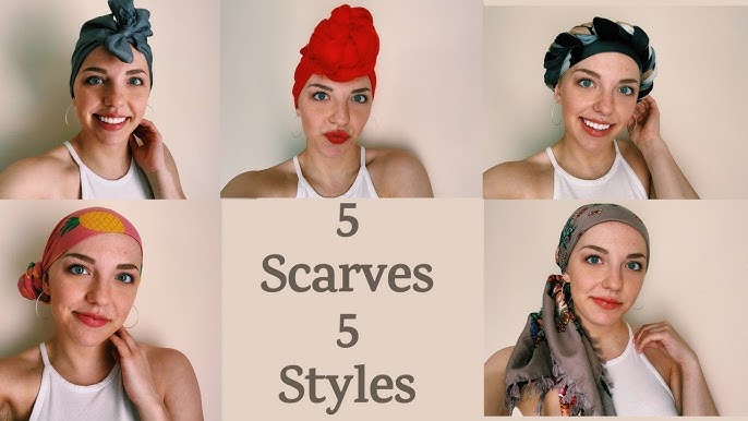 SIX WAYS TO WEAR HAIR SCARVES! 