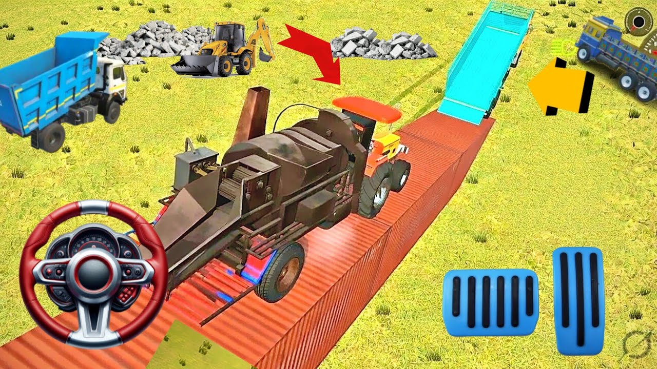 😱Heavy Loading Challenge🔥 Truck Mein tractor 🚜 + DJ Setup | Ultimate Gaming Fun 🤣 #dj #tractor