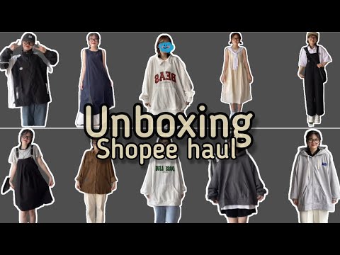 Video [Shopeehaul]Unboxing váy áo, hoodie zip giá hssv | 处女 - youtube