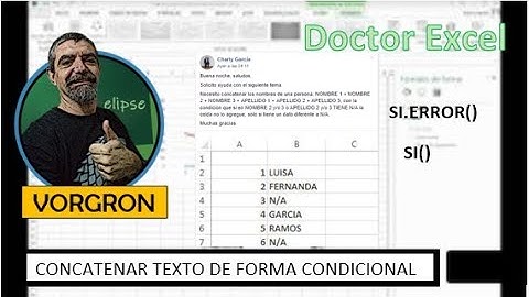 CONCATENAR texto de forma condicional -SI.ERROR() SI()