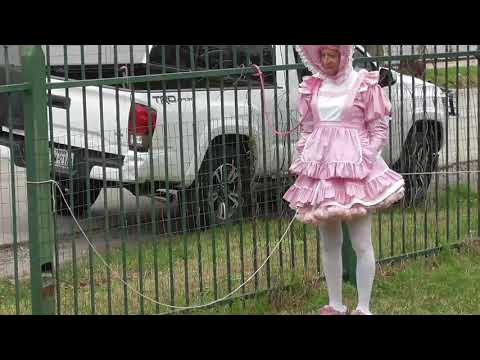 MAN TRAPPED IN SISSY VALENTINES DRESS